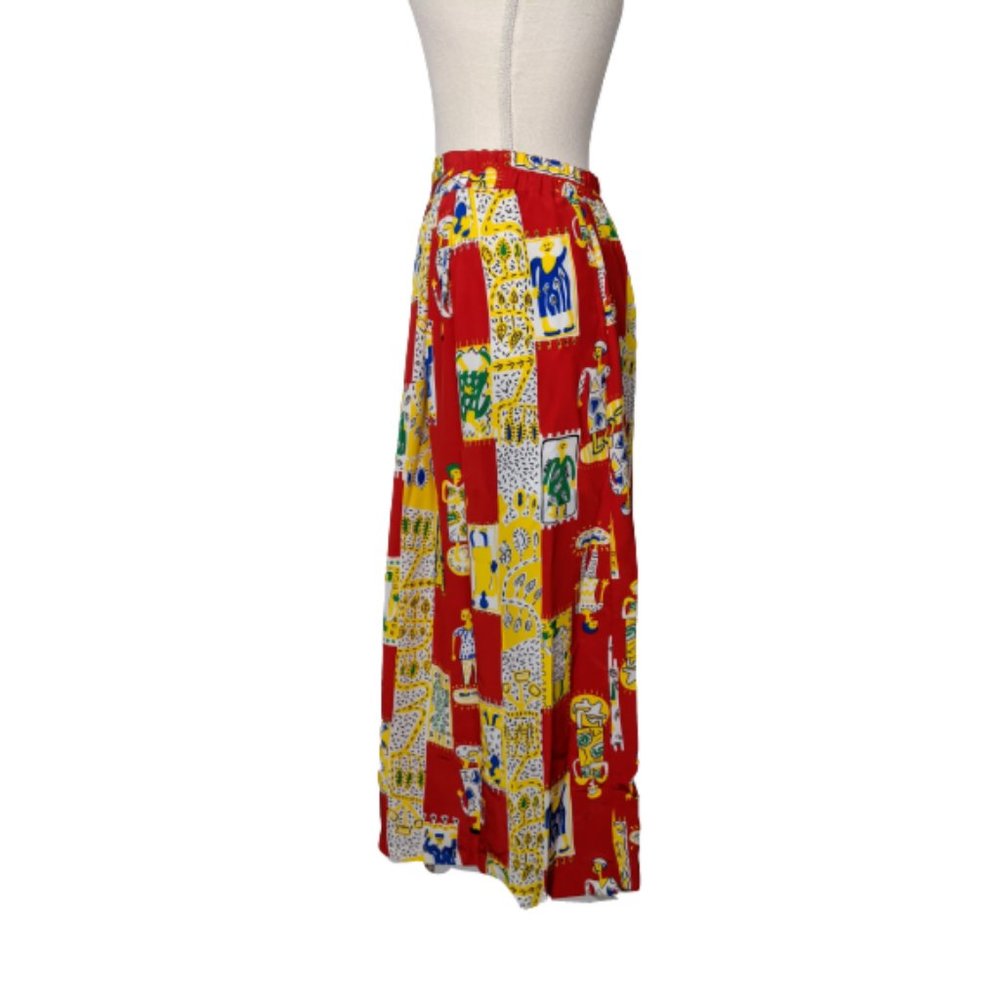 Diane von Furstenberg Vintage Abstract Maxi Skirt  12 - Picture 6 of 10